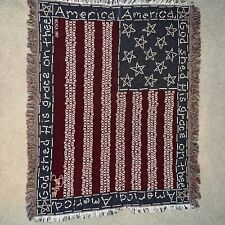 Americana Flag Patriotic Tapestry Excellent Condition