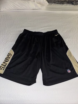 Nike Dri Fit New Orleans Saints Black Practice Shorts Men’s 3XL - Image 1 of 4