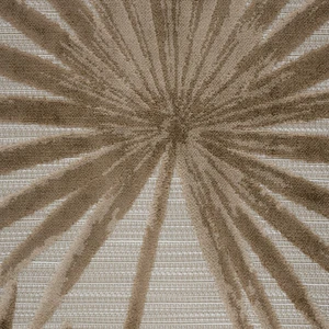 NEW - TAHITI - BOTANICAL PALM LEAVES CUT VELVET UPHOLSTERY FABRIC BY THE YARD - Picture 1 of 3