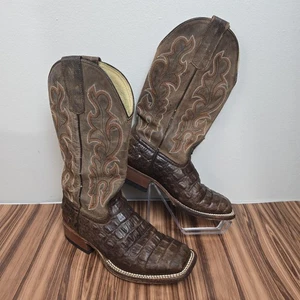 Horse Power Jungen Anderson Krokodildruck Westernstiefel eckige Zehenpartie große Kinder Größe 4 - Bild 1 von 15