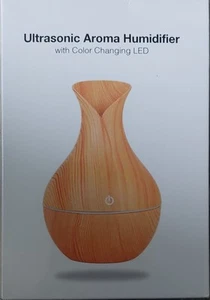 Ultrasonic Aroma Humidifier Color Changing LED And 2 Packs Of Bamboo Oil Holders - Picture 1 of 3