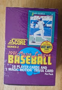 Factory Sealed 1991 Score Series 2 Baseball Box ! 36 Packs ⚾ ?? Mantle Auto ?? ⚾ - Picture 1 of 6