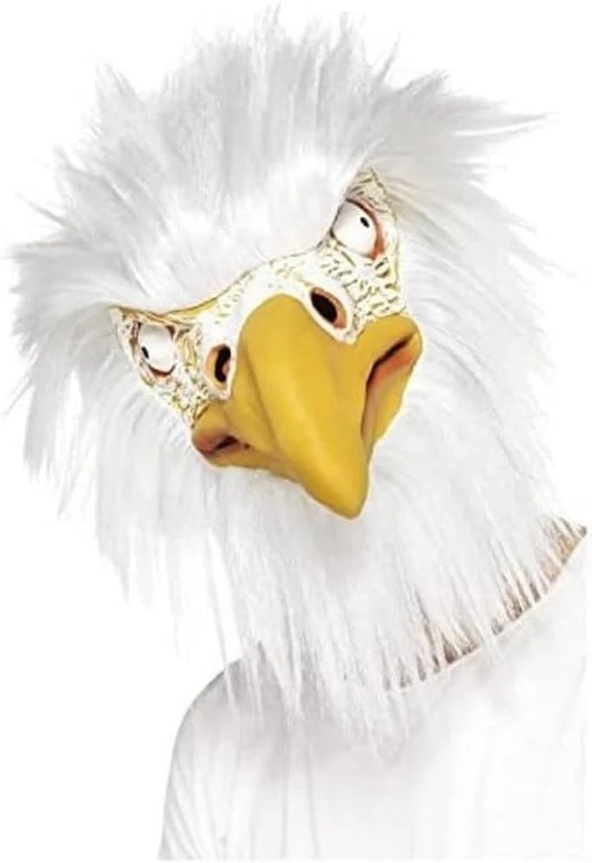 Smiffys Eagle Mask, Full Overhead, White - Image 1 of 1