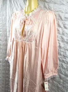 NUEVO Camisón Largo De Colección Cuddleskin Para Mujer GRANDE Melocotón Satinado con Borde de Encaje 1779 Nuevo Con Etiquetas - Imagen 1 de 15