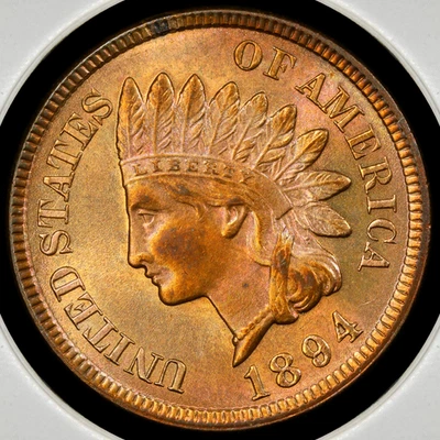 1894 1C Indian Head Cent_ GEM MSRD _ Full RD w/ Attractive Undertones_  [JX-768] - Image 1 of 2