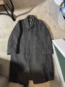 Vintage Hickey freeman Tweed Winter Coat- 46” Lg- McFarland, Rochester, New York - Picture 1 of 11