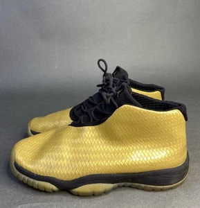 Nike Air Jordan Future GG Metallic Gold Coin Sneakers Shoes Boy's Size 6Y - Picture 1 of 17