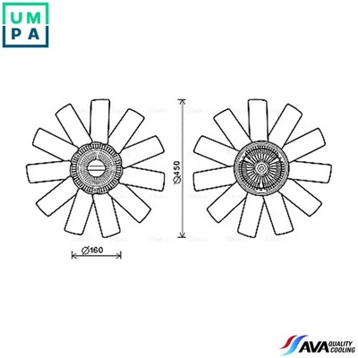 FAN ENGINE COOLING RTF558 FOR RENAULT TRUCKS MASCOTT/Platform/Chassis/Van 3.0L - Image 1 of 4