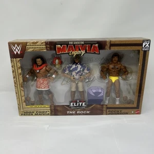 WWE Mattel Elite The Rock WWE Generations Maivia Legacy Paquete de 3 Exclusivo - Sellado - Imagen 1 de 5