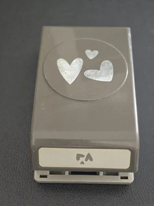 Stampin Up THREE HEARTS Paper Punch - Clean Easy Cut Valentines- Love #27 - Picture 1 of 2