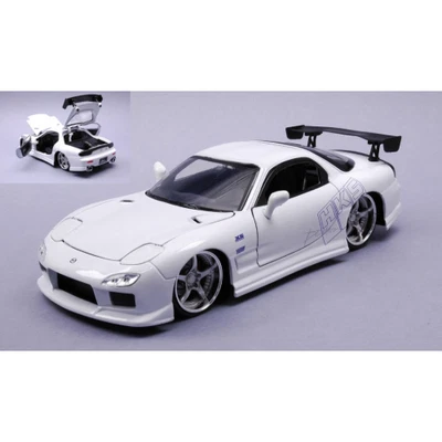 MAZDA RX-7 "FAST AND FURIOUS" 1993 WHITE 1:24 Jada Toys Movie Modellino Nuovo - Immagine 1 di 3