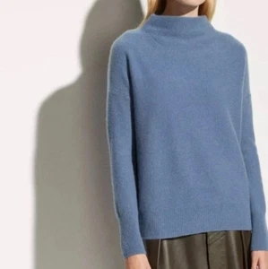 Vince Cashmere Size XL Funnel Neck Pullover Long Sleeve Sweater Blue - Bild 1 von 13