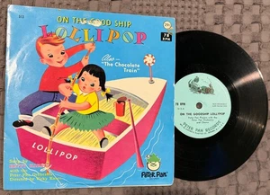 ON THE GOOD SHIP LOLLIPOP - VINTAGE - 1963 - PETER PAN RECORDS - EX - Foto 1 di 1