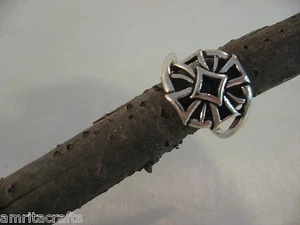 Mystical Crossroads .925 Silver Cross Ring India - Picture 1 of 3