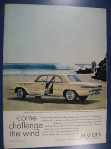 1961 61 Buick Skylark mid-size-mag car ad -"Come challenge the wind" - Picture 1 of 1