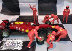 1:18 American Diorama 76556 7 figure Ferrari F1 Pit Crew Set#3 - Decals Applied - Picture 1 of 15