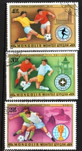 USED " FOOTBALL WORLD CUP " MONGOLIA 1978 - Picture 1 of 2