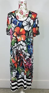 Taking Shape women's dress Island girl short sleeve maxi floral Size XS plus NWT - Picture 1 of 10