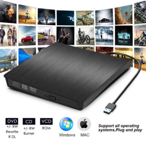 Externes DVD Laufwerk USB 3.0 CD DVD-RW Brenner Player Optical Drive für Laptop - Bild 1 von 15