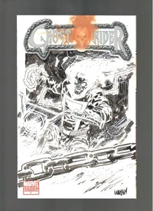GHOST RIDER ORIGINAL ART SKETCH BY MICHAEL WALSH! BLANK VARIANT! MARVEL COMICS - Picture 1 of 7