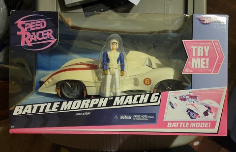 Speed Racer Movie Battle Morph Mach 6 Car With Light & Sounds. MINT IN BOX Cover