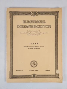 Electrical Communications Technical Journal ~ Tacan ~ Vol. 33 März 1956 Nr. 1 - Bild 1 von 8