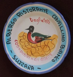 BUON RICORDO PLACA SOLIMENE VIETRI CERÁMICA ITALIANA SUZZARA TAGLIATELLE 1979 - Imagen 1 de 2
