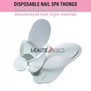 20 Pairs Disposable Spa Pedicure Flip Flop foam slippers Nail Salon (AS105Wx20) - Picture 1 of 3