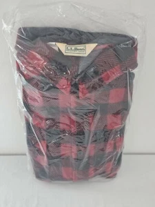 Vintage LL Bean Red Buffalo Check Plaid Wool Button Down Flannel Shirt Men XXXL - Picture 1 of 4