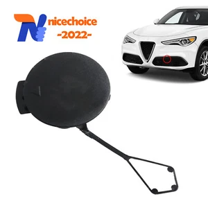 Left Bumper Tow Hook Eye Cover Cap Plastic for 2017-2023 Alfa Romeo Stelvio - Picture 1 of 7