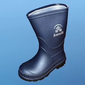 NIB Baby Kamik Stomp Navy Waterproof Rainboots Size 5 - Picture 1 of 6