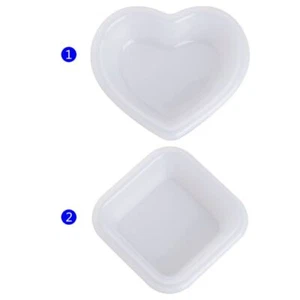 Silicone Mold Heart Square Molds Disc Plate Epoxy Resin DIY Jewelry Making Craft - Picture 1 of 12