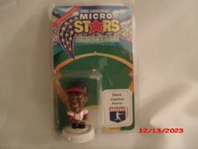 Micro Stars Collector's Series Dave Justice, Atlanta Braves, NEW, 1995 - Image 1 of 3