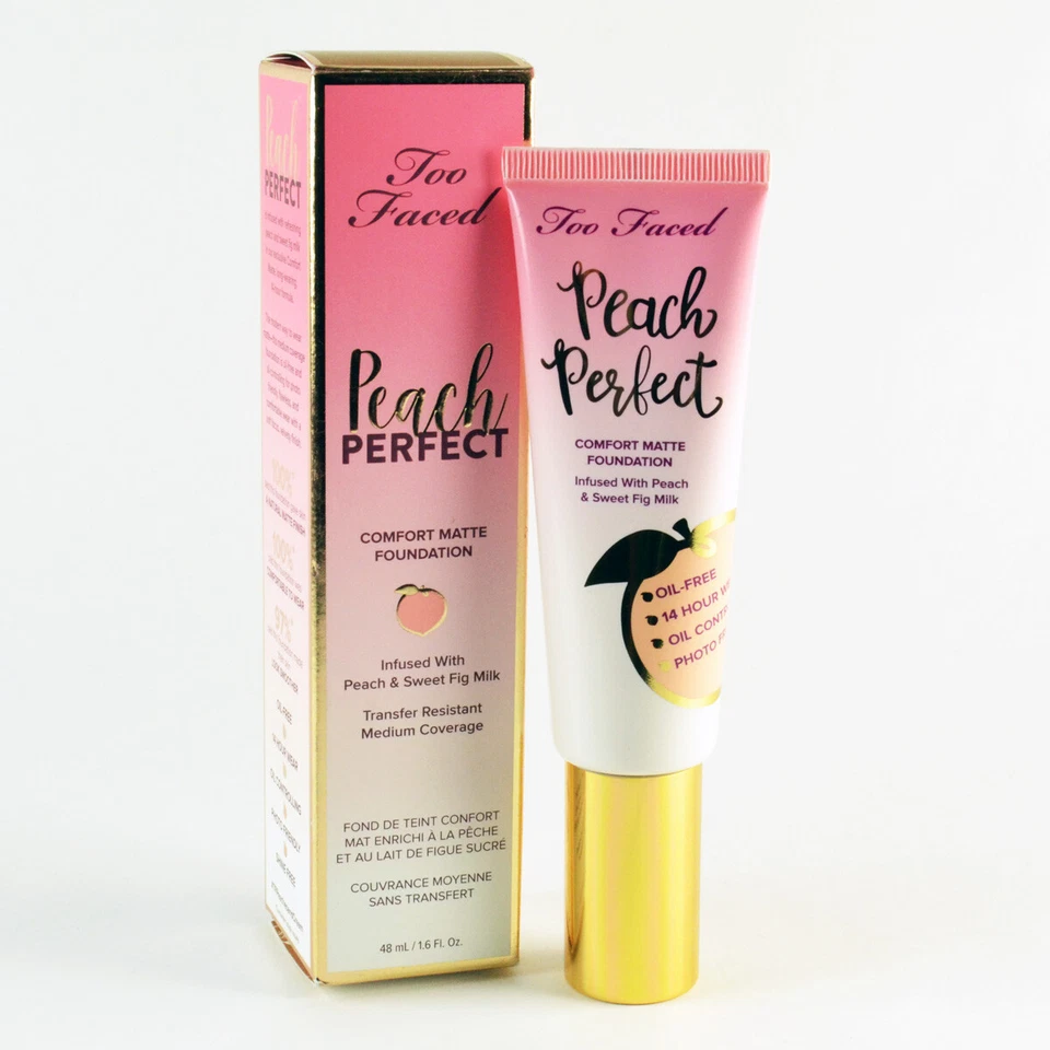 Too Faced Peach Perfect Comfort Matte Foundation SPICED RUM - Size 48mL / 1.6 Oz - Image 1 of 1