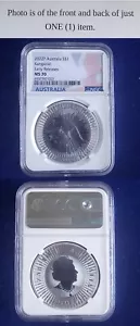 2022 P Australien Silber Känguru NGC MS70 1 $ Early Releases FLAG Label 241463 - Bild 1 von 1