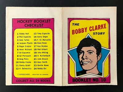 BOBBY CLARKE 1971-72 O-PEE-CHEE / TOPPS BOOKLETS 71-72 NO 10     75787 - Image 1 of 2