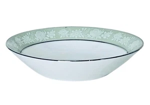 Noritake VIENNE White Roses Green Band Porcelain Fruit Dessert Bowl NEW - Picture 1 of 6
