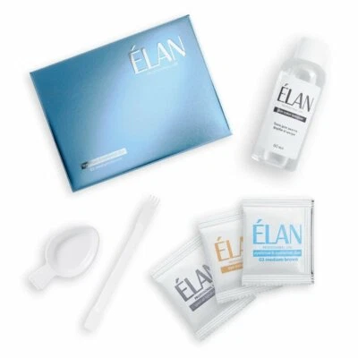 ELAN AUGENBRAUENFARBE WIMPERNFARBE GEL 50ml FARBE MEDIUM BROWN SET m OXYDANT ÖL