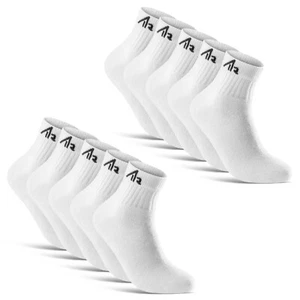 10 pares de calcetines de tenis Quarter calcetines deportivos cortos hombre mujer algodón i1R - Imagen 1 de 42