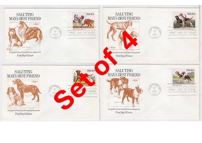 TurtlesTradingPost- American Kennel Club Dogs- 1984 #2098-2101 FDC Artmaster- 4 - Image 1 of 4