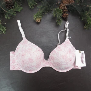 Jessica Simpson Bra 36C Pink Floral Padded Underwire Adjustable Clasp Back New - Picture 1 of 11
