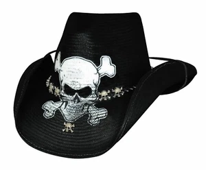 ENDLESS RIDE Black Shapeable Straw Cowboy Hat - Picture 1 of 1