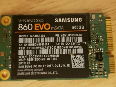 SAMSUNG SSD 860 EVO mSATA 500gb  500 gb SATA III MZ-M6E500BW solid state drive - Image 1 of 2