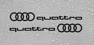 2x quattro Ring decals stickers. Suit audi tt a4 a1 s4 s5 rs4 rs5 a3 s3 rs3 a6 - Picture 1 of 3