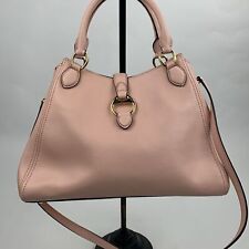 Lauren Ralph Lauren leather Allenville City Satchel Bag NWOT NEW Blush Pink Gold