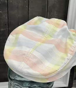 NIKE Pastel Golf Flat Cap News Boy Hat Embroidered Nike Logo Ladies M/L NWT - Picture 1 of 10
