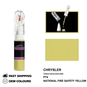 FOR CHRYSLER NATIONAL FIRE SAFETY YELLOW P74 Touch Up Paint Pen Brush Fix Kit - Picture 1 of 8