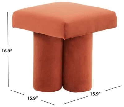 Safavieh DEANGELO VELVET OTTOMAN,降价 2172748094 SFV5085C — 第 1/4 张图片