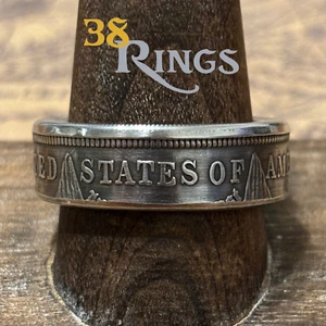 90% SILVER THIN BAND Morgan Dollar COIN RING USA United States America SIZE 5-16 - Picture 1 of 9