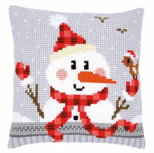 Vervaco Cross Stitch Kit: Cushion: Snowman - Picture 1 of 1